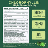 Gommes chlorophylle Lilicare vertes présentées comme collation savoureuse.