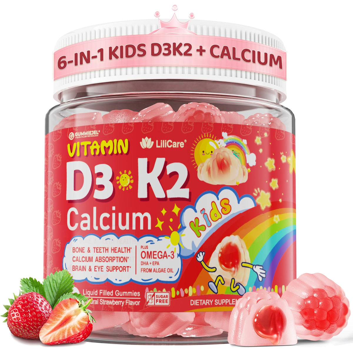 Gout naturel et dosage D3K2 dans les gommes Lilicare pour enfants
