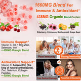 Echinacée et sureau noir, ingrédients organiques, synergie immunitaire potentielle.