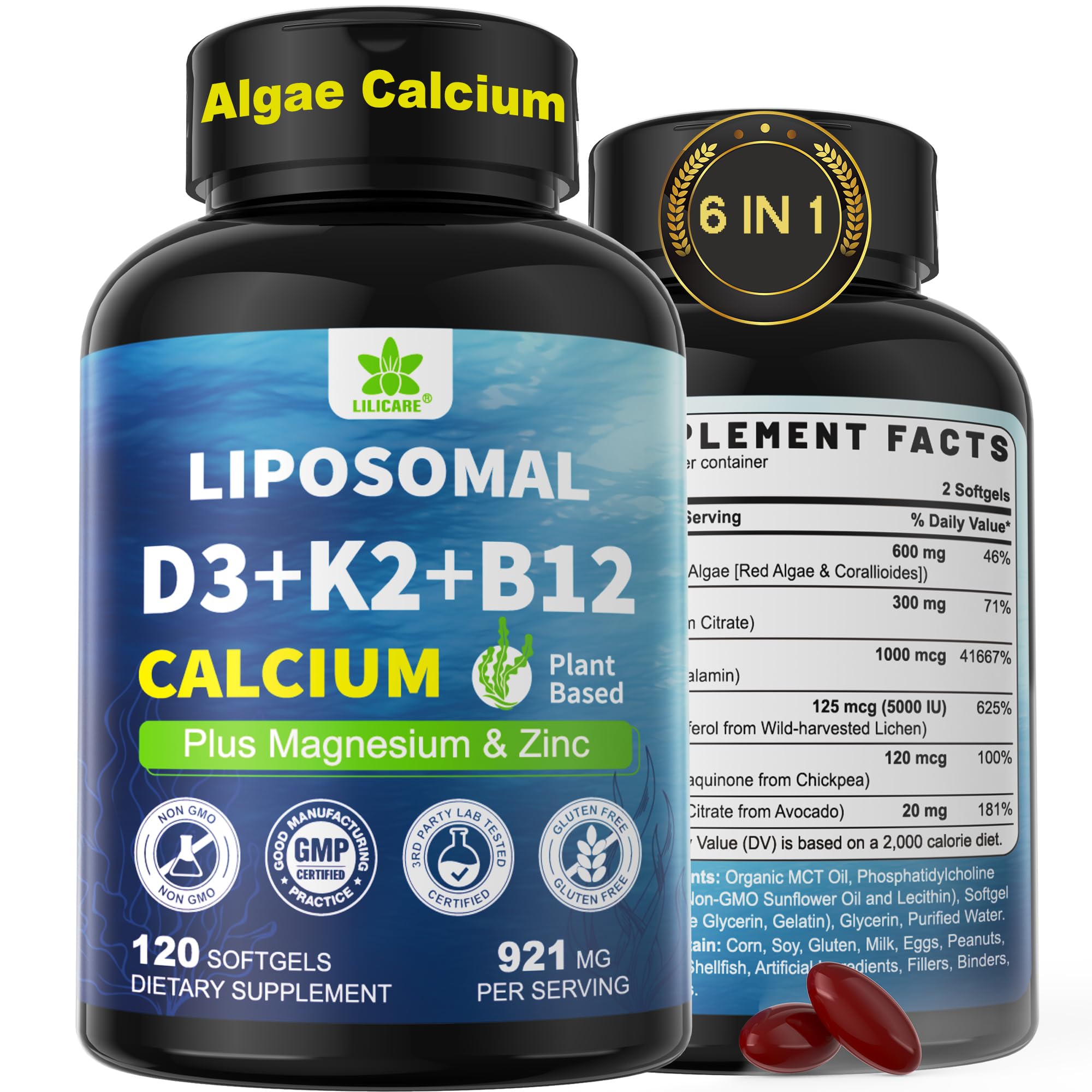 Étiquette LILICARE avec informations nutritionnelles faciles à lire.