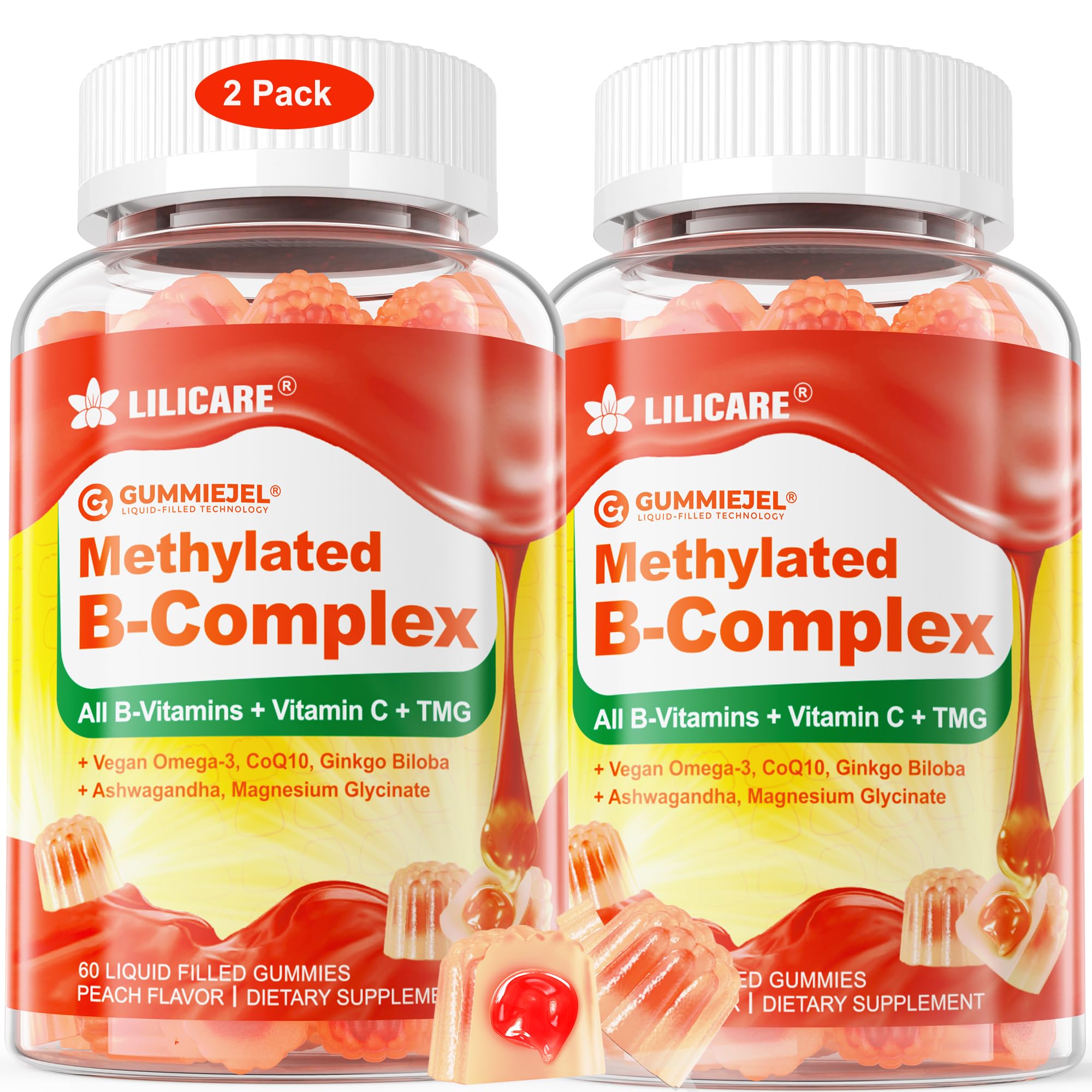 Gommes Lilicare complexes B methylés et oméga-3 pour énergie soutenue.