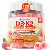 LILICARE gommes D3K2 remplies au liquide goût pêche favorisant l'absorption.