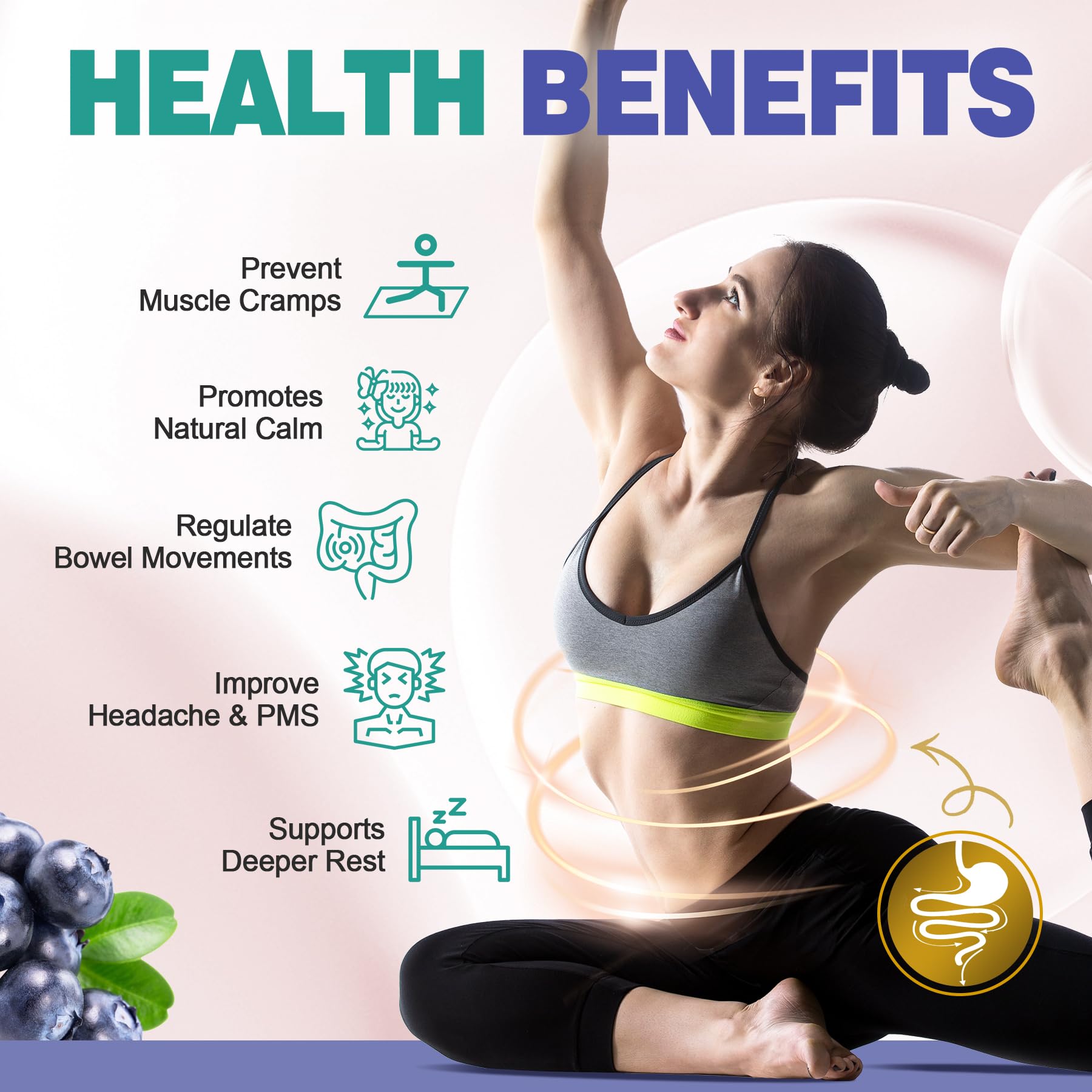Goût myrtille, sans sucre, végan et sans allergènes