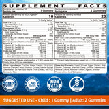 Gommes Lilicare Omega-3 pour enfant, formulation ADK, soutien potentiel du développement cognitif.