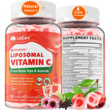 Gommes Lilicare vitamine C liposomale 1000 mg, flacon élégant, soutien immunitaire potentiel.