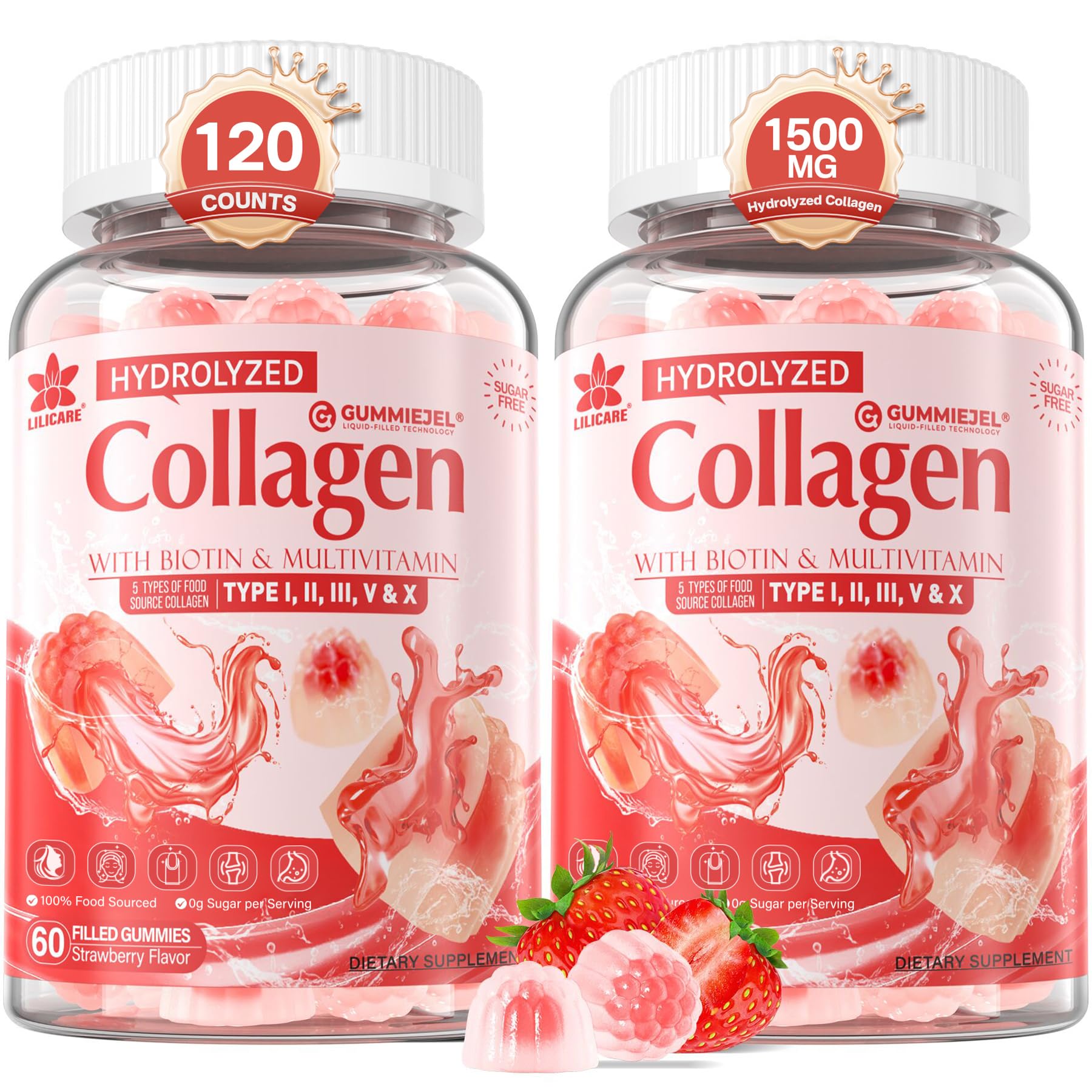 Gummies LILICARE en paquet sans sucre, collation pratique et gourmande.