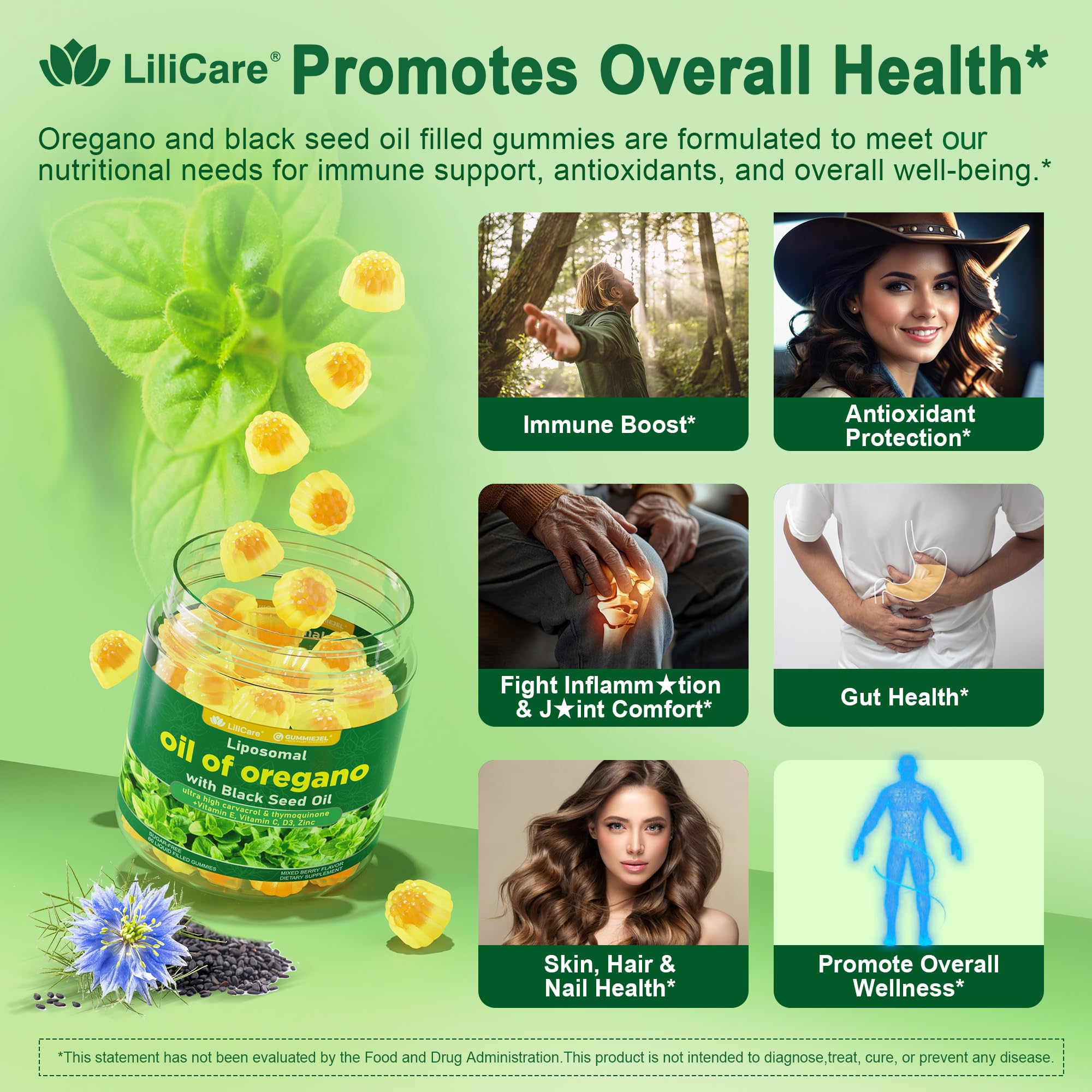 LILICARE: huile de nigelle bio d'Éthiopie, richesse en actifs naturels.