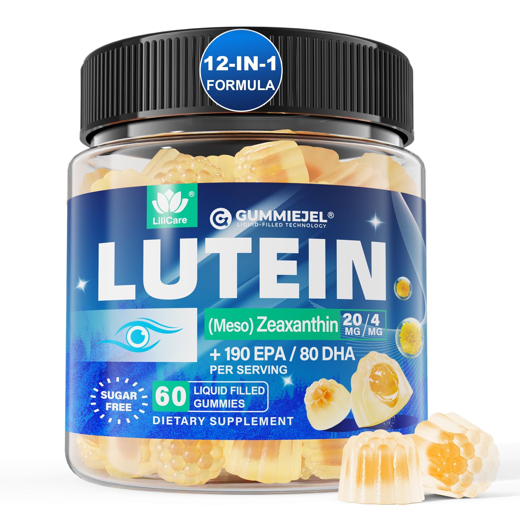 Gommes LILICARE sans sucre dans l'emballage, pratique pour un apport quotidien.