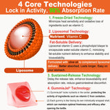 Vitamine C naturelle et bioflavonoïdes, goût orange, formule sans gélatine.