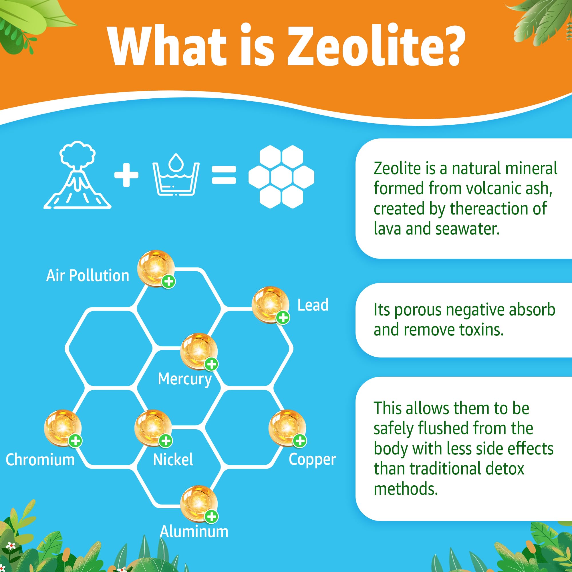 Lilicare Zéolite avec minéraux pour soutien minéral et équilibre après detox.
