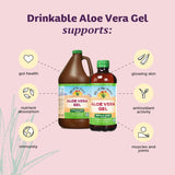 Ingrédient breveté Aloesorb, distinctif et présent dans ce jus.