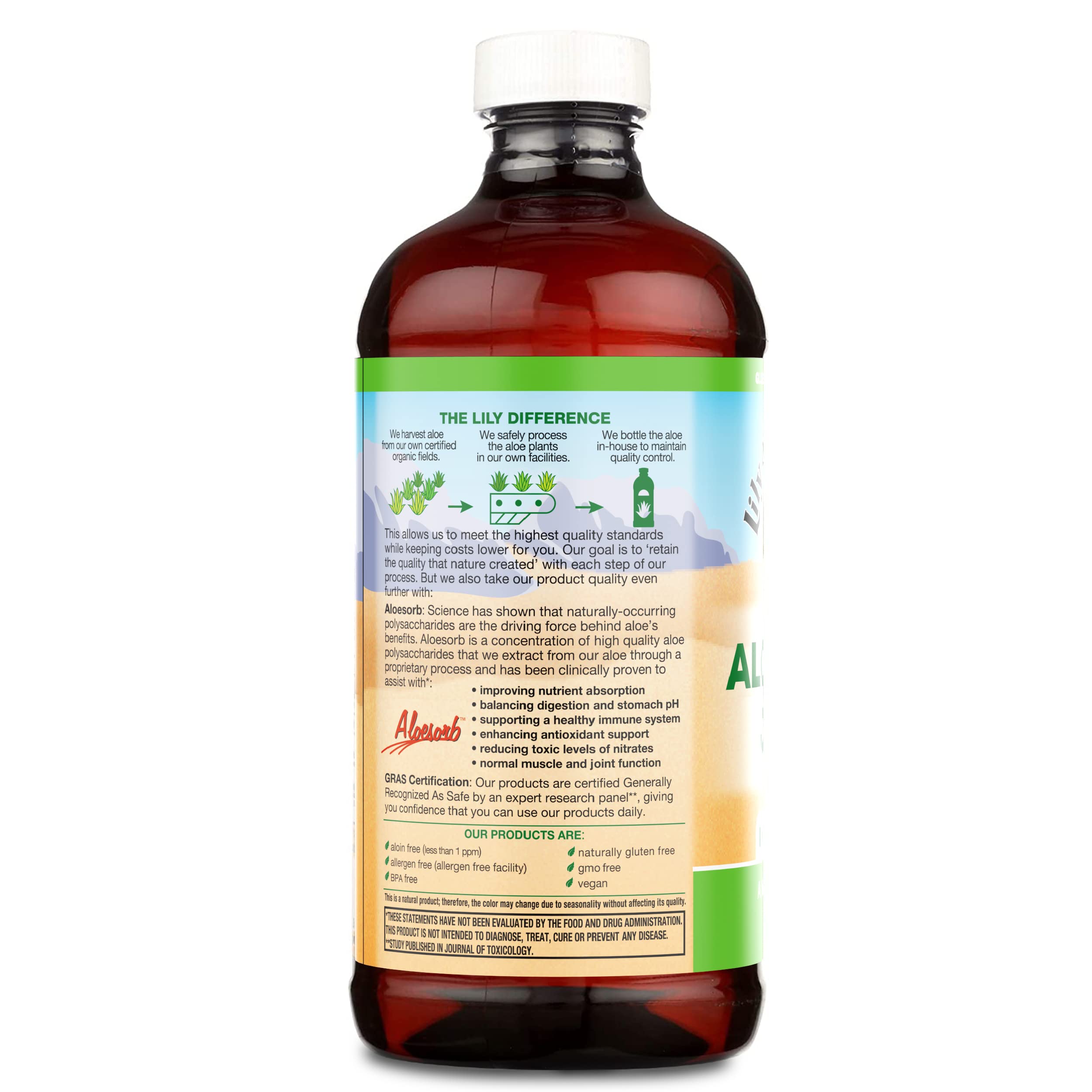 Étiquette biologique Lily of the Desert Aloe Vera Bio
