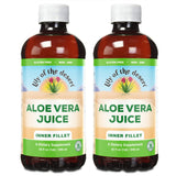 Jus aloé Lily Of The Desert, bouteille intérieure montrant la pulpe naturelle et les bénéfices potentiels