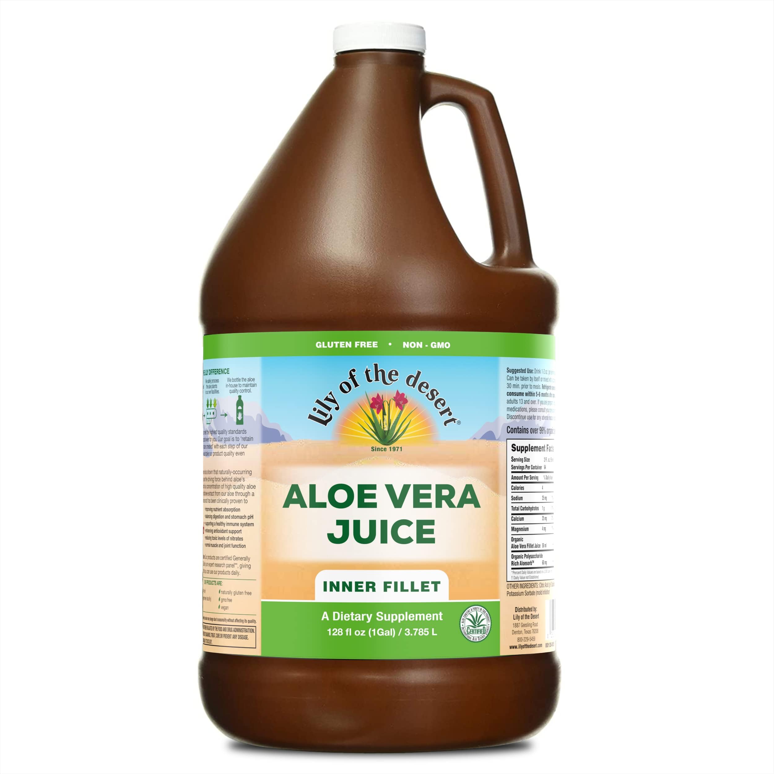 Lily of the Desert – bouteille d’aloé véra intérieure 128oz, utilisation quotidienne douce