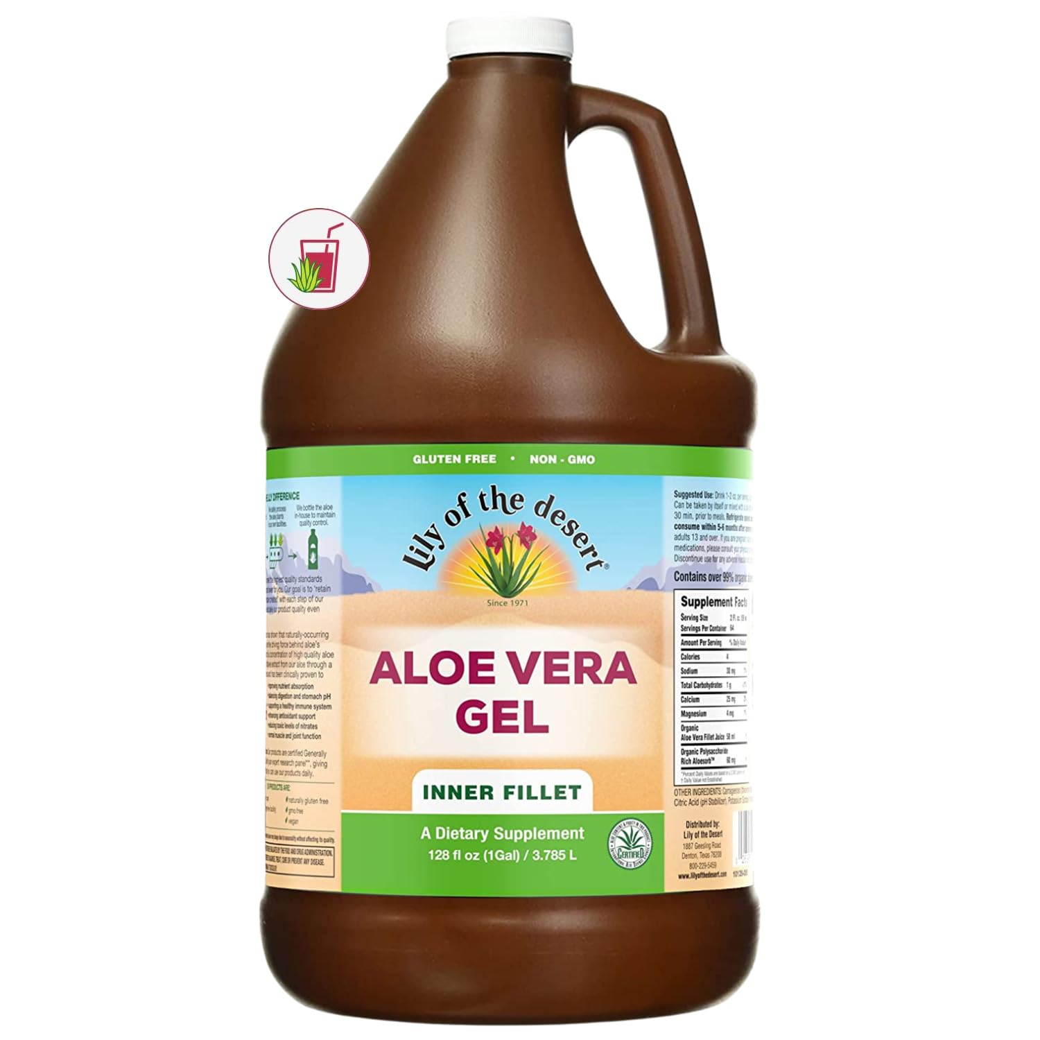 Gel aloe intérieur épais Lily Of The Desert prêt à déguster pour le bien-être quotidien