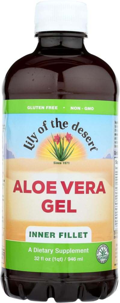 Gel Aloe Vera Lily of the Desert en bouteille, hydratant naturel pour la peau.