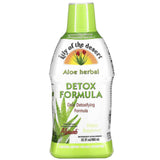 Lily Of The Desert Detox Formula – bouteille et étiquette, utilisation quotidienne pratique