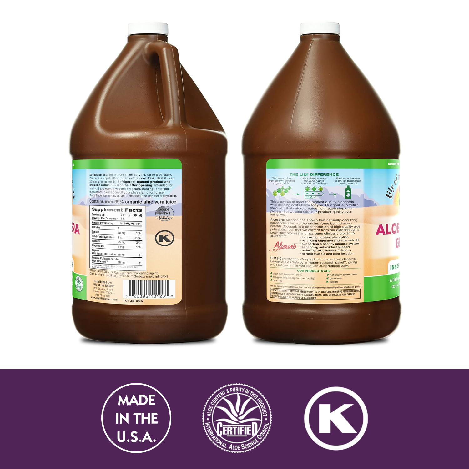 Gel aloe Lily Of The Desert texture crèmeuse idéale pour smoothies et jus