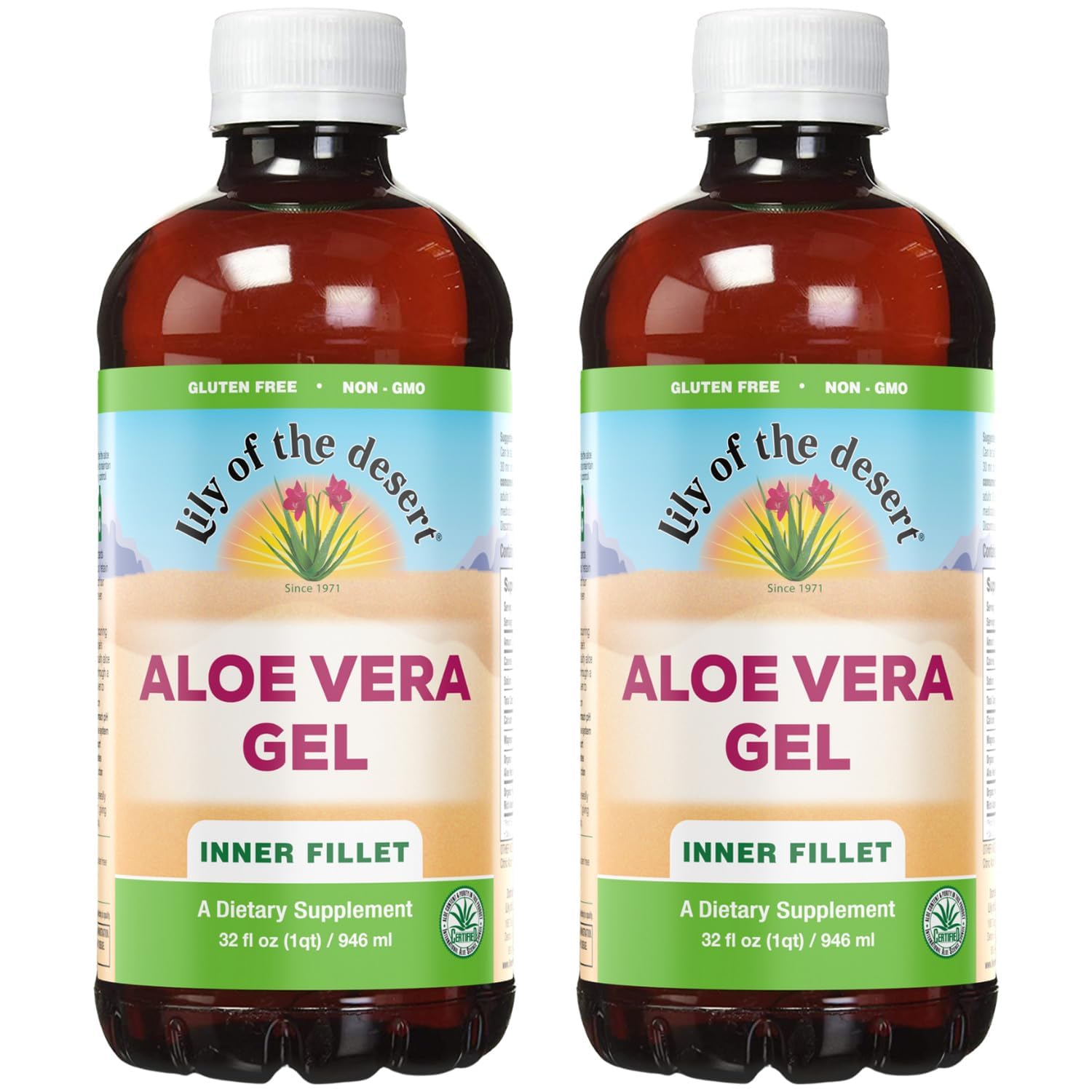 Lily Of The Desert Aloe Vera Gel intérieur épais, texture riche pour boire sainement.
