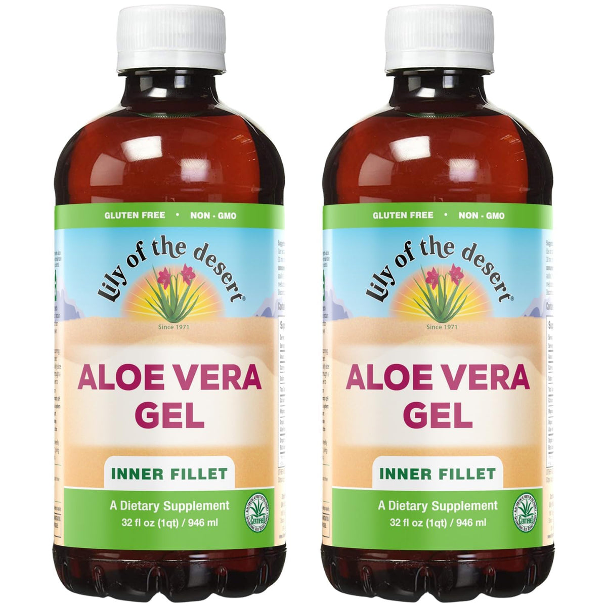 Lily Of The Desert Aloe Vera Gel intérieur épais, texture riche pour boire sainement.