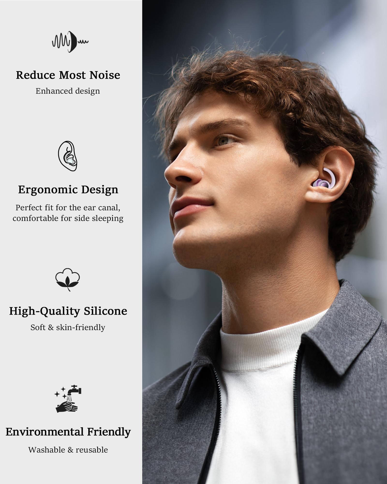 LIMEHO bouchons anti-bruit confort 360: conviennent à toutes les oreilles