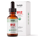 Gouttes sublinguales LIMELIGHT HERBALS B12 – absorption rapide et pratique.