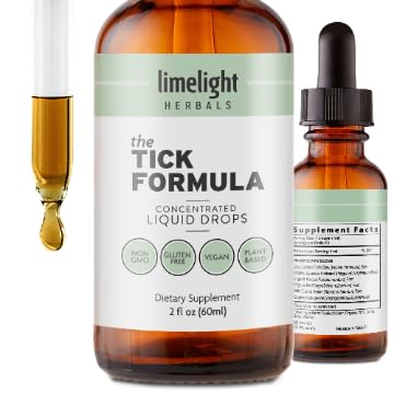 Limelight Herbals Formule anti-tiques liquide, bouteille: soutien immunitaire possible après exposition.