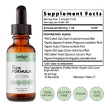 Limelight Herbals Formule anti-tiques liquide, étui: pratique usage quotidien flexible.