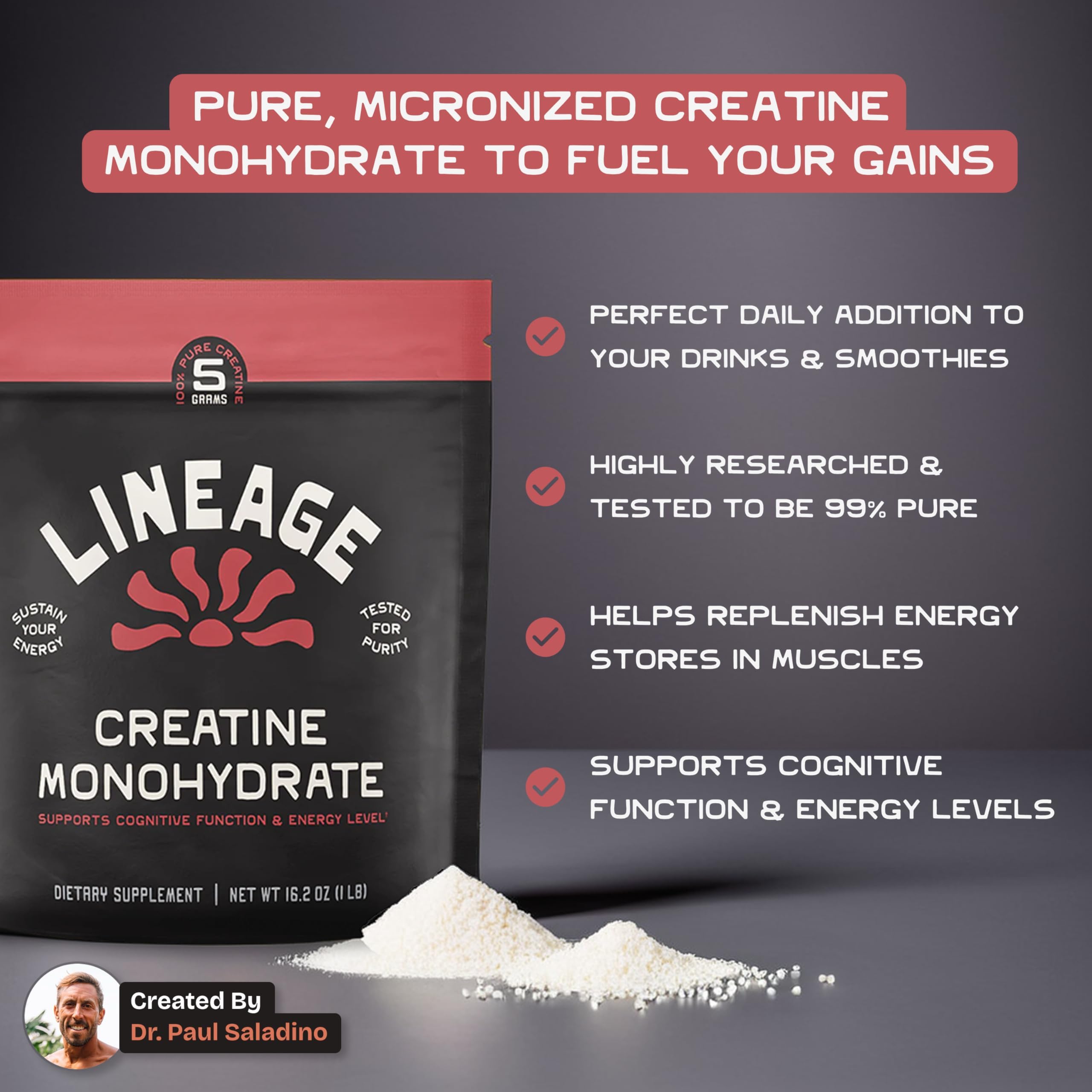 Lineage Provisions dose mesurable pour l’entraînement, facile à intégrer.