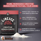 Lineage Provisions dose mesurable pour l’entraînement, facile à intégrer.