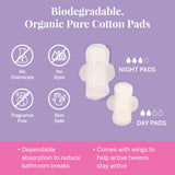 Lingettes féminines Pixie Cup 10 ct, douceur hypoallergénique.