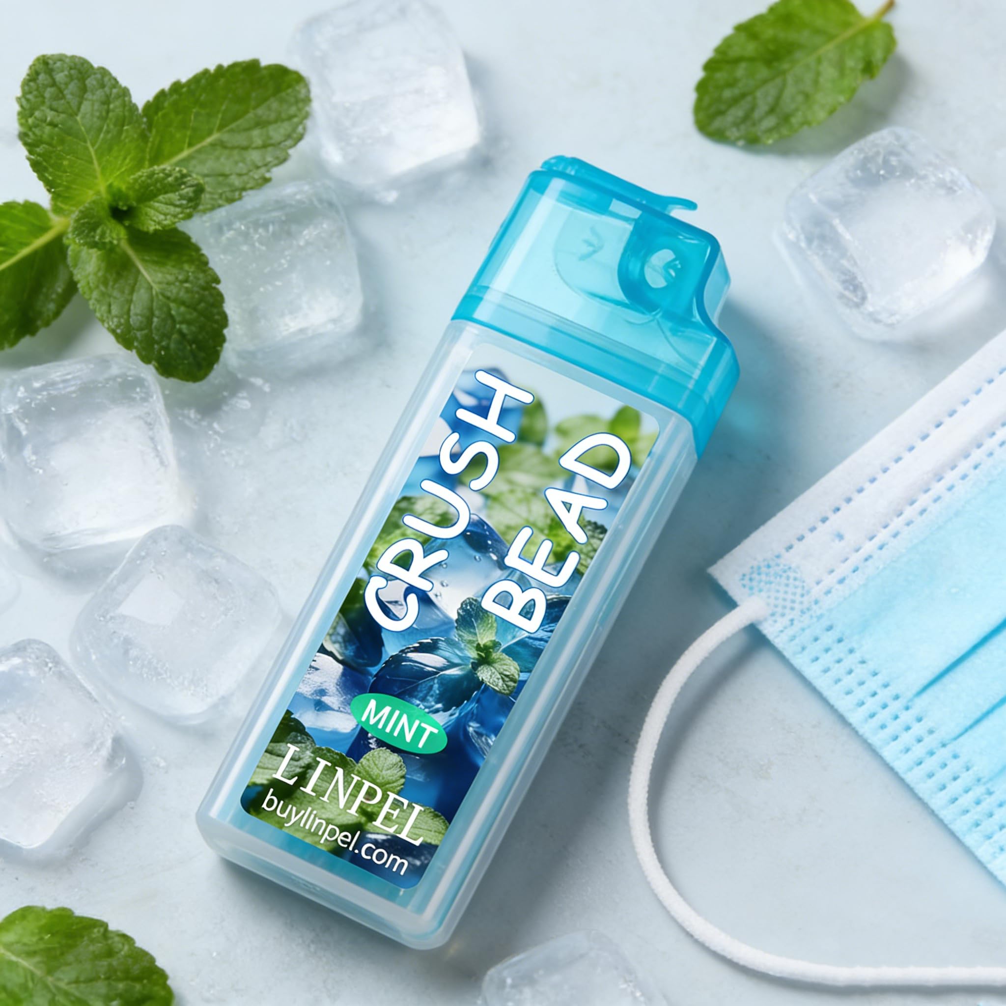 Arôme menthe intense libéré en écrasant une perle Linpel pour une respiration agréable