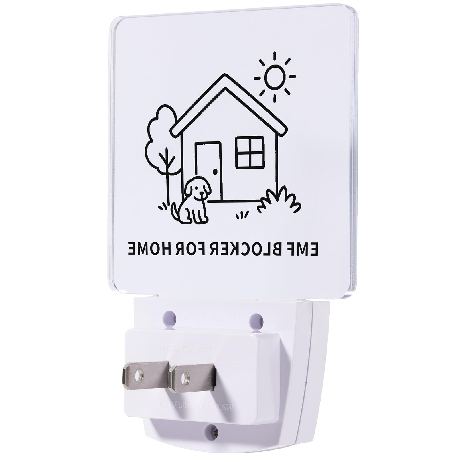 Liovsiso EMF Blocker avec lumière nocturne douce pour créer une ambiance rassurante.