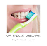 LIOZXIUT Dentite Armure: application sur dents avec texture fluide facile à étaler.
