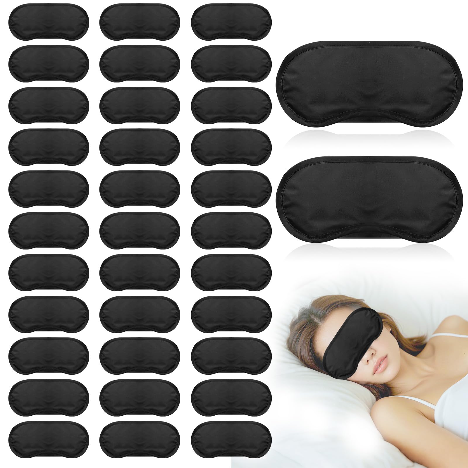 Lipetol masque yeux noir, ensemble de 40 pièces pour sommeil et jeux d'équipe.