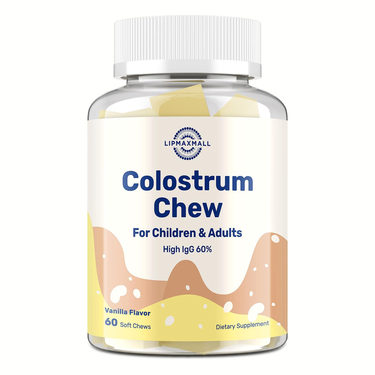 LipmaxMall colostrum gommes vanille emballage pratique pour toute la famille