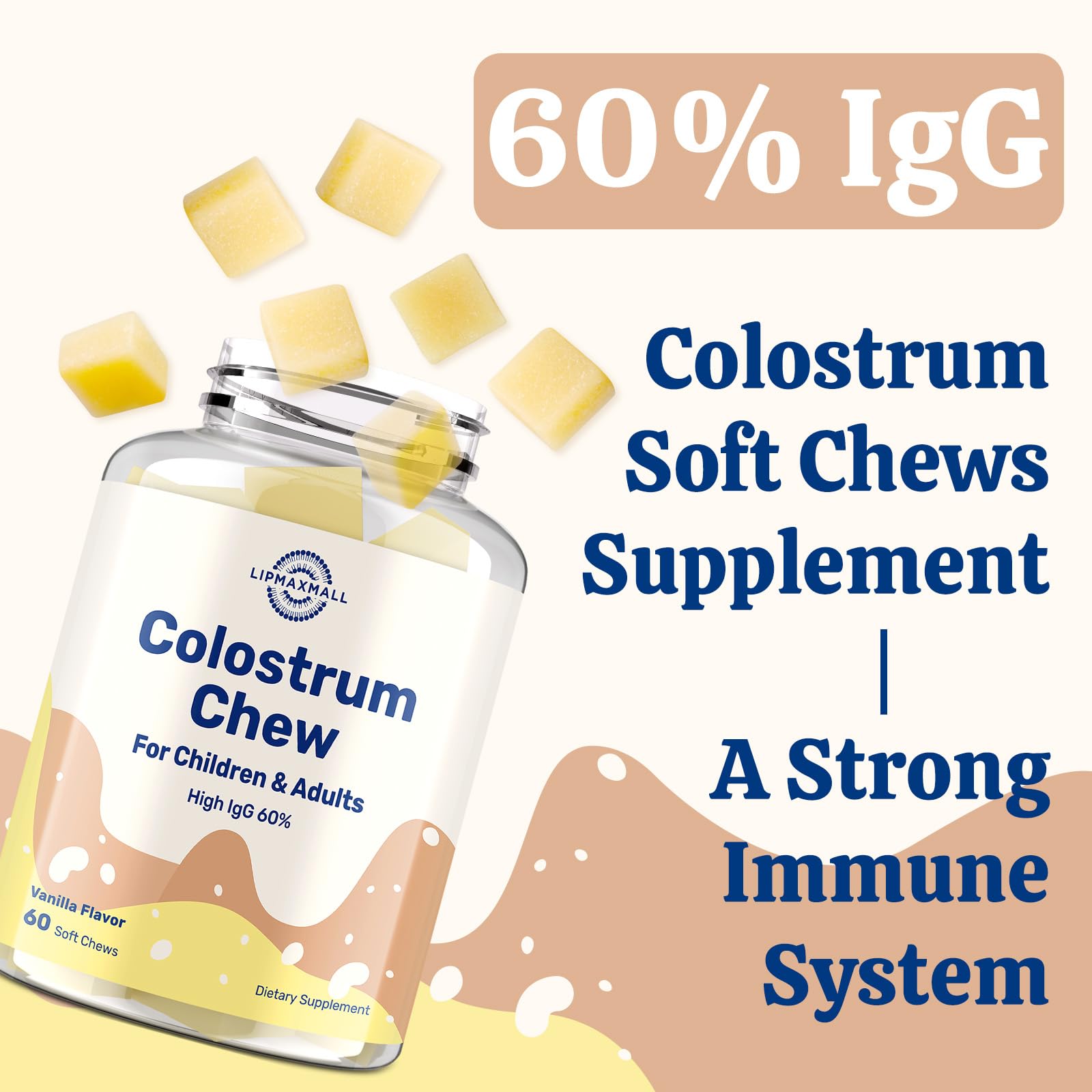 Colostrum LipmaxMall vanille goût apprécié par adultes et enfants
