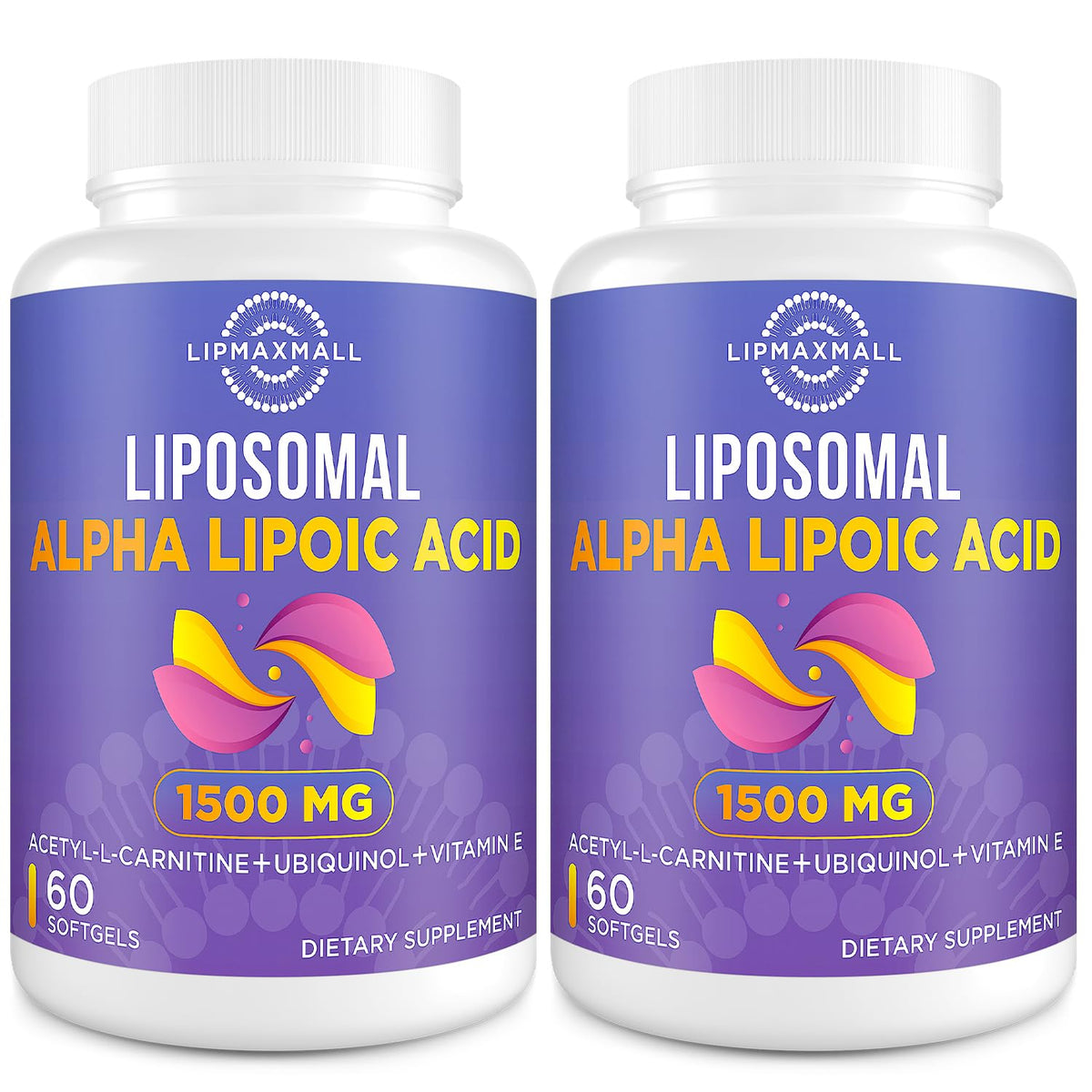 Lipmaxmall Liposomal Alpha Lipoïque – bouteille visible, soutien potentiel du métabolisme et de l'énergie.