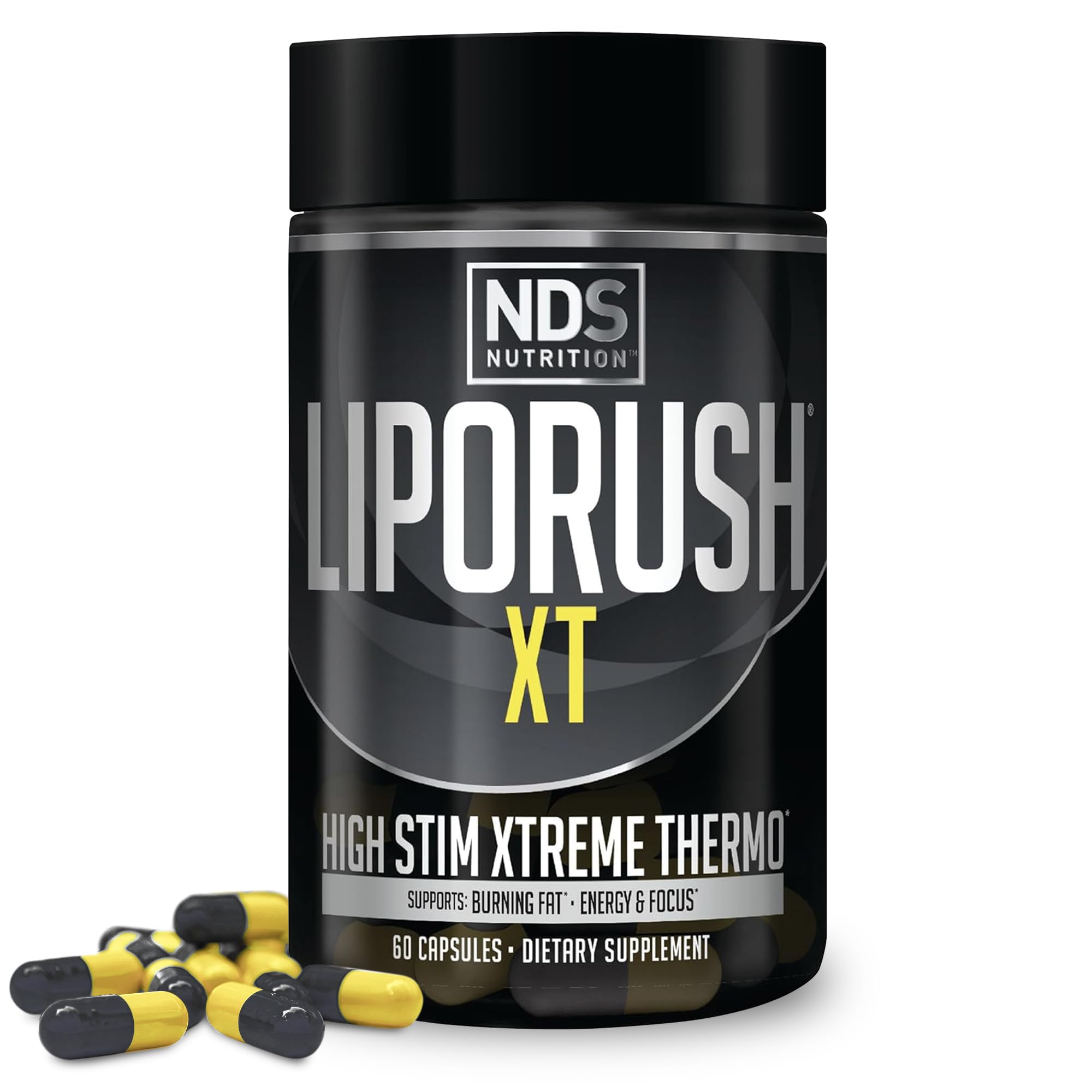 LIPORUSH XT bouteille 60 gélules, énergie durable pour l'entraînement