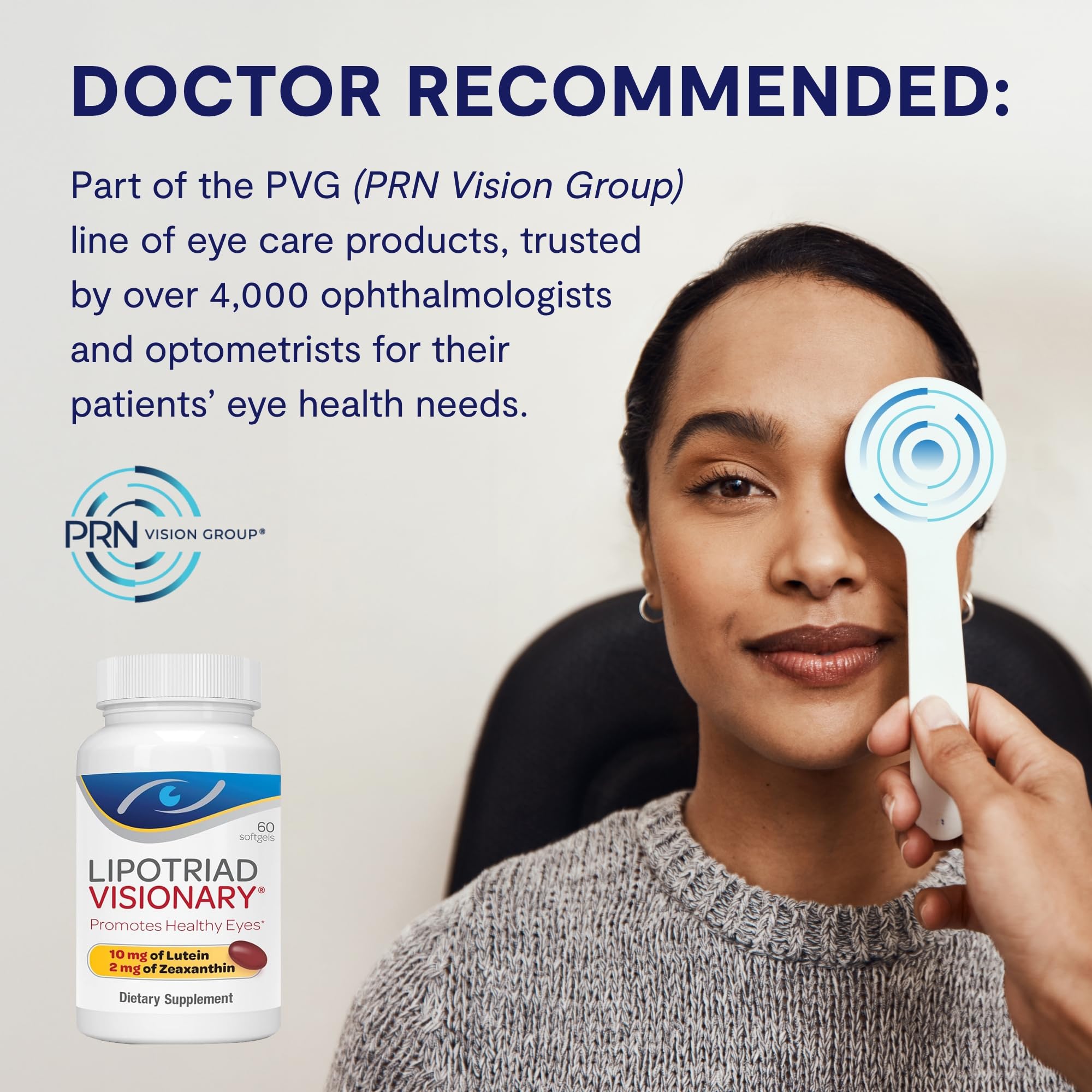 Lipotriad Visionary: emballage clair indiquant les nutriments clés