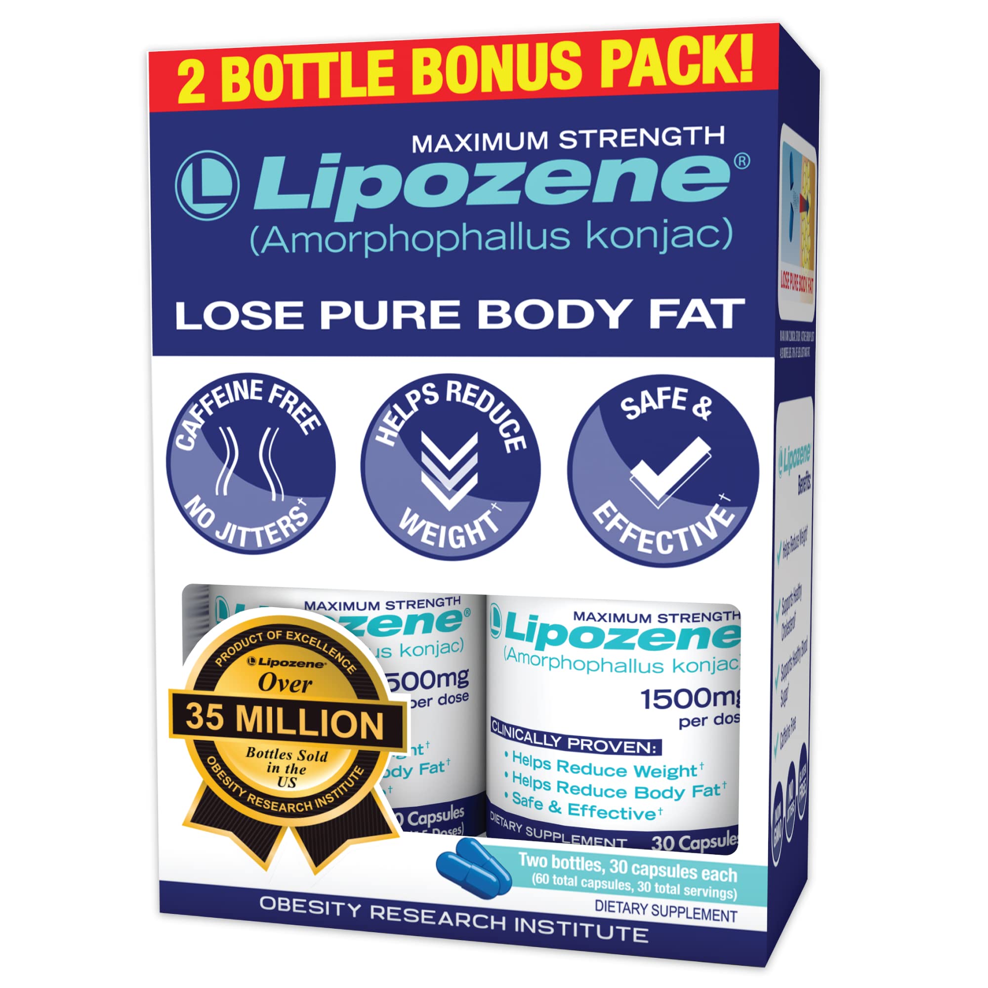 Lipozene: bouteille de compléments, soutien potentiel au contrôle de l'appétit et au poids