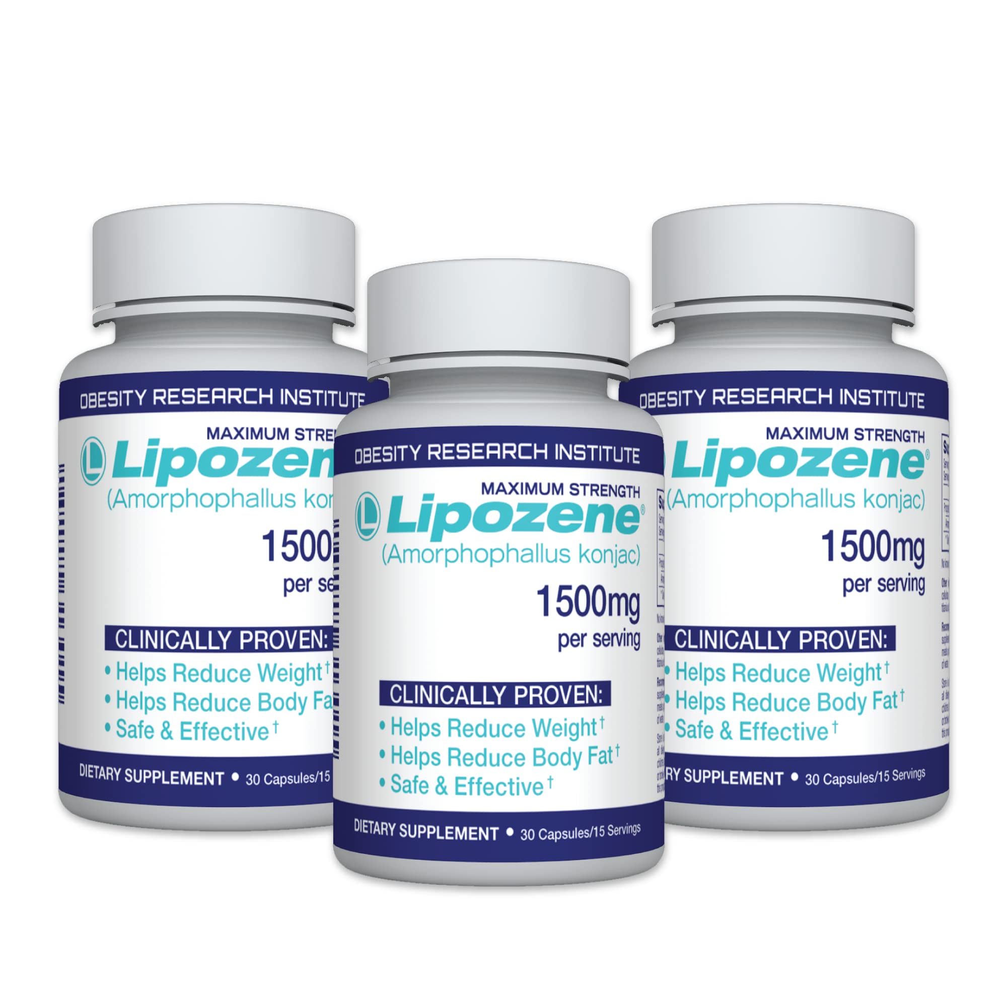 Lipozene - bouteille équilibre, suggérant contrôle de l'appétit.