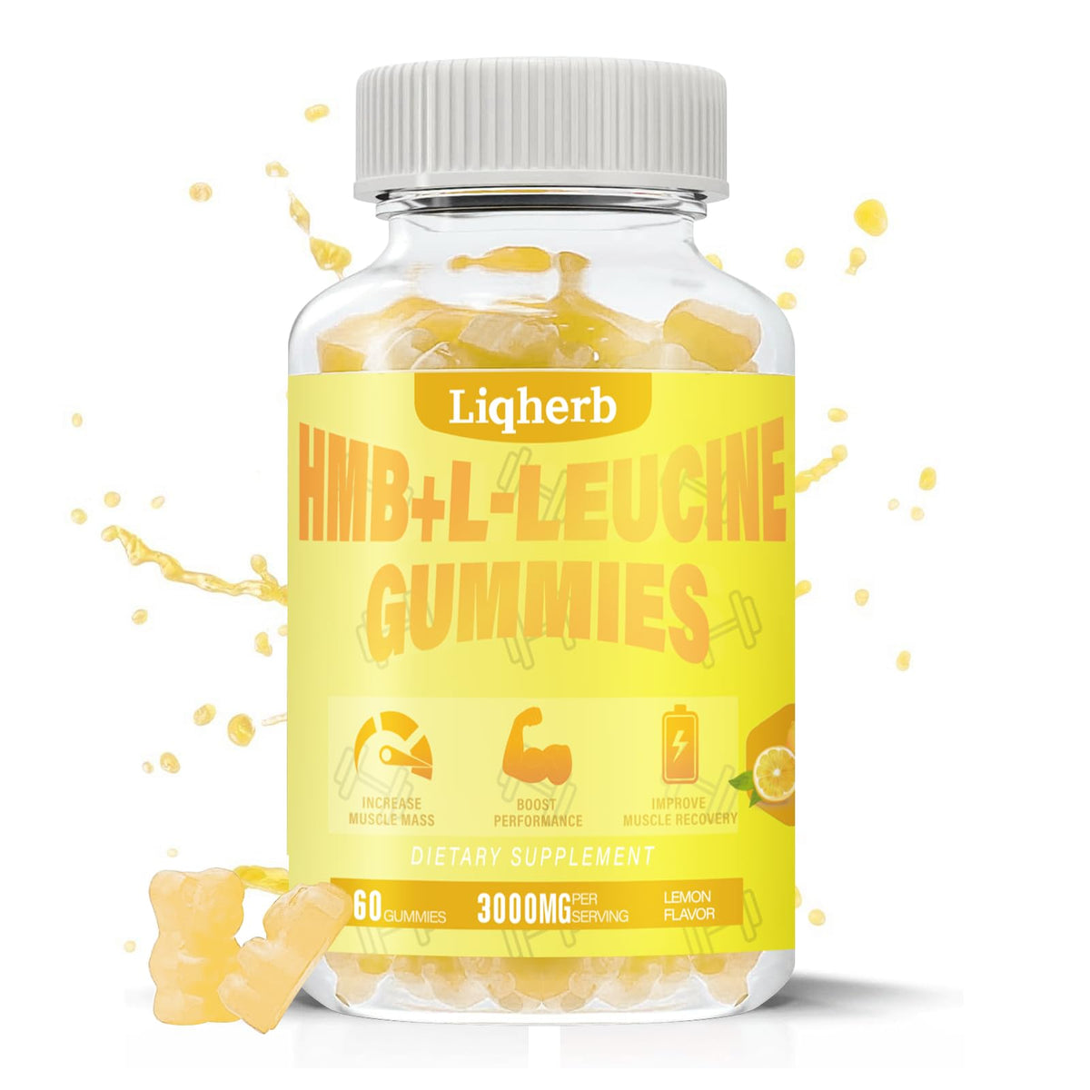 Gommes Liqherb HMB et Leucine - emballage pratique et récupération musculaire possible.