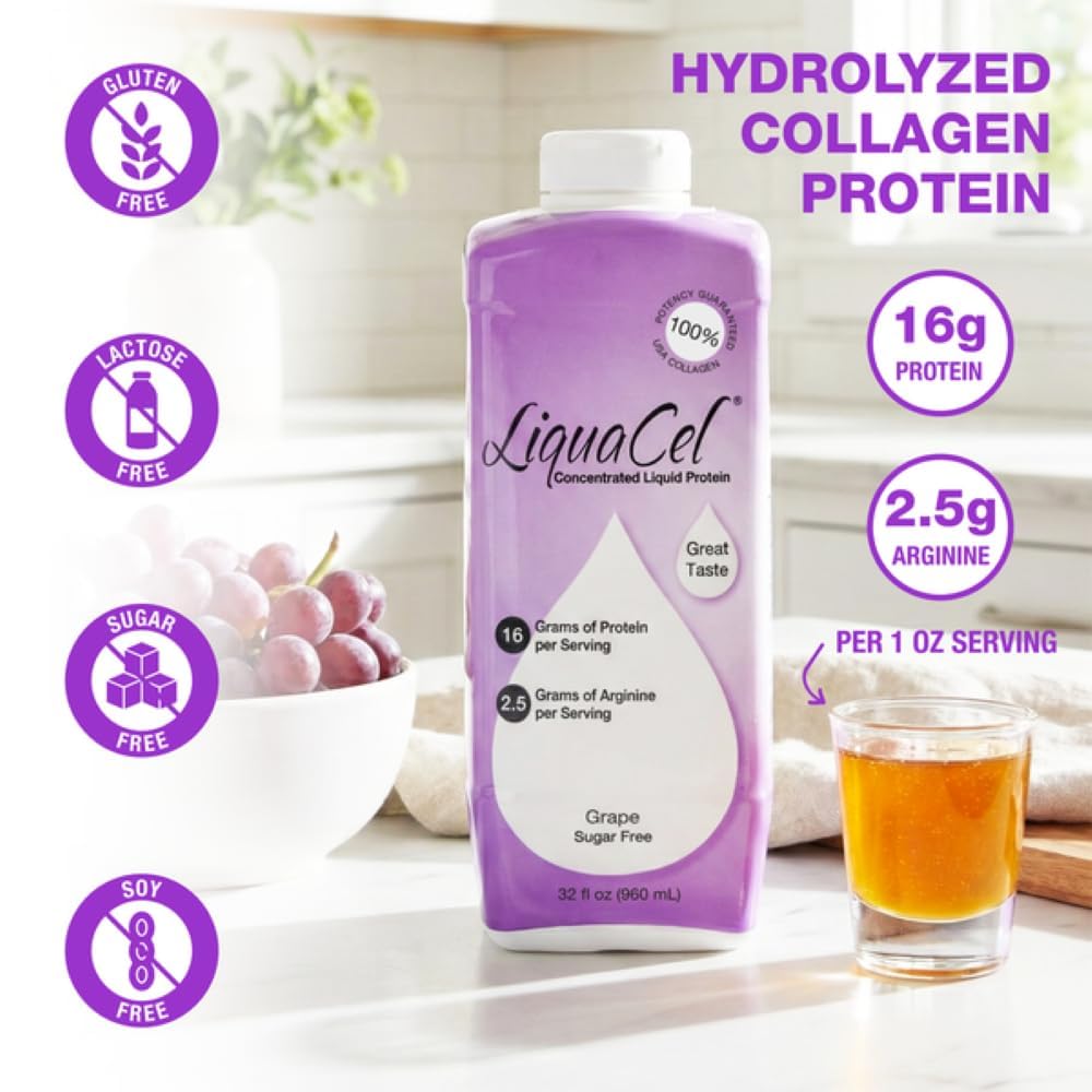 LiquaCel: étiquette indiquant sans sucre et sans gluten, choix diététique.