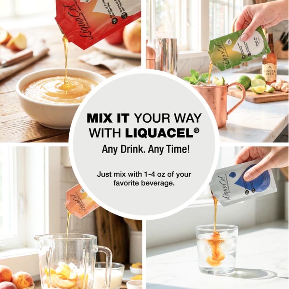 LiquaCel formule sans sucre ni gluten, adaptée aux régimes.