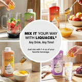 LiquaCel mélange avec eau ou jus, boisson protéinée pratique à domicile.