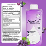 LiquaCel: versement d'un oz dans un verre, solution pratique protéique.