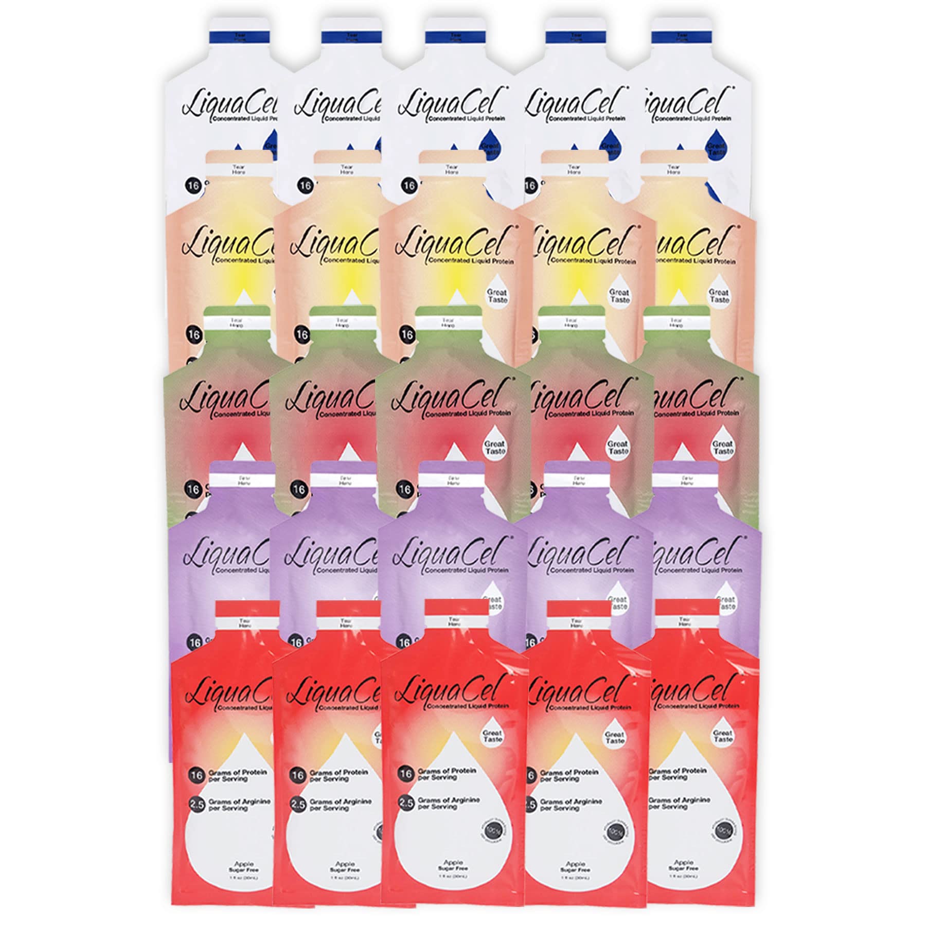 LiquaCel sachet protéine liquide, idéal à mélanger avec eau ou jus.