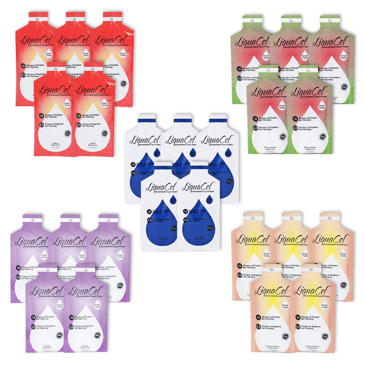 LiquaCel sachet protéine liquide prêt à boire, pratique en déplacement.