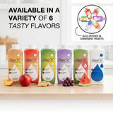 Palette de saveurs LiquaCel affichée, option sans arôme disponible.